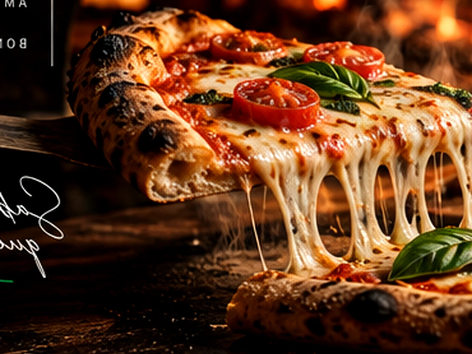 Pizza artesanal recém-saída do forno